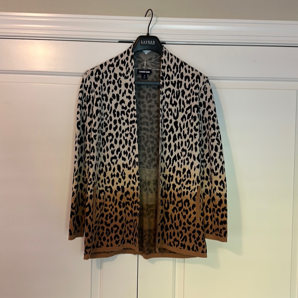 Land’s End Ombré Leopard Sweater